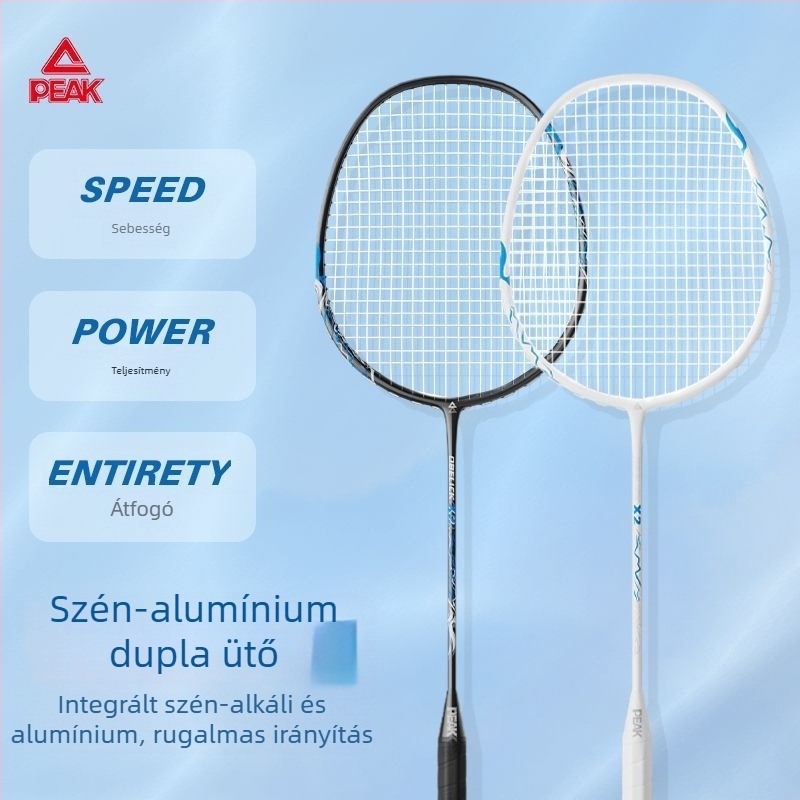 Badmintonütő – szénszálas váz, súly 85–89 g, közvetlen ütés, kezdő amatőröknek