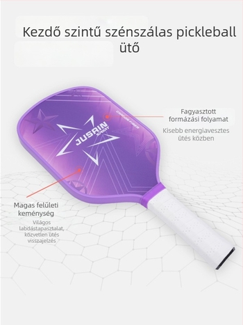 JUSAIN szénszálas pickleball ütő – 230 g, kezdő és versenyszerű játékhoz