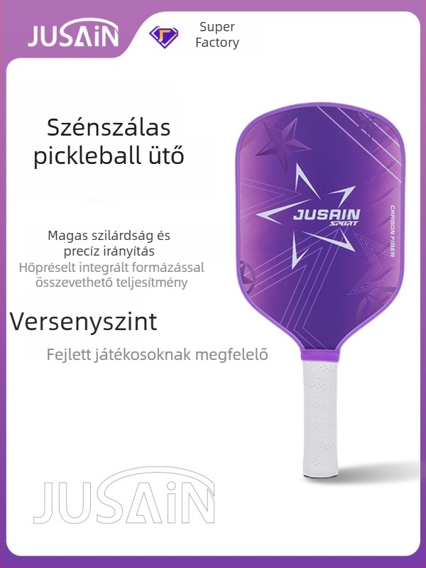 JUSAIN szénszálas pickleball ütő – 230 g, kezdő és versenyszerű játékhoz