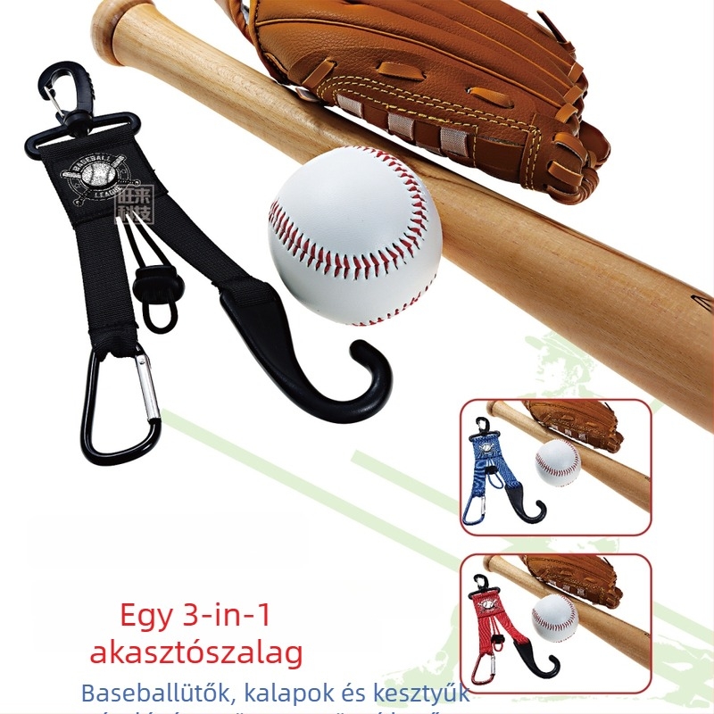 Wanglai Baseball és softball felszerelés szervező horog – webbing anyag, nyomtatott logó, kesztyű és sisak tartó