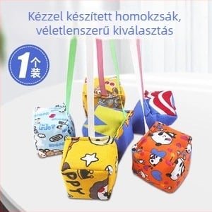 Gyermekeknek készült homokzsákok – vászon, 2 db, 4–6 éveseknek (Anyag: vászon • Db: 2 • Kor: 4–6 év)