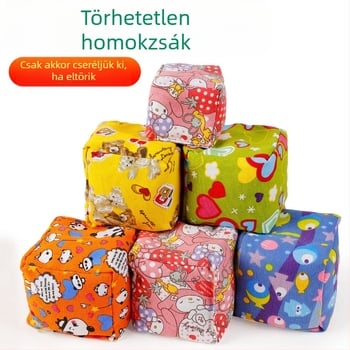 Gyermekeknek készült homokzsákok – vászon, 2 db, 4–6 éveseknek (Anyag: vászon • Db: 2 • Kor: 4–6 év)