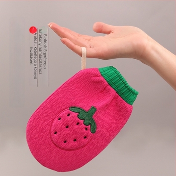 Fürdőlepedő hámlasztó közepesen finom textúrával, kétoldalas texturált felülettel, matt anyag, hímzett dizájn