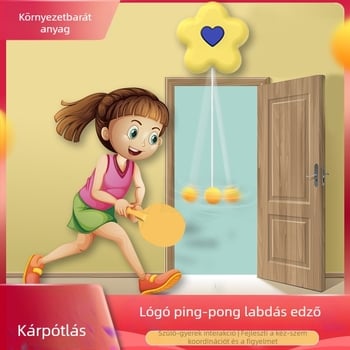 asztalitenisz-edző – lógó virágos dizájn, ABS-konstrukció, márka Boxing Shun, beltéri használatra, nyomtatott logó