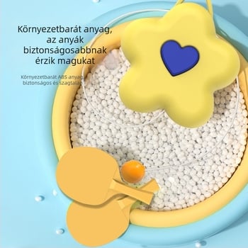 asztalitenisz-edző – lógó virágos dizájn, ABS-konstrukció, márka Boxing Shun, beltéri használatra, nyomtatott logó