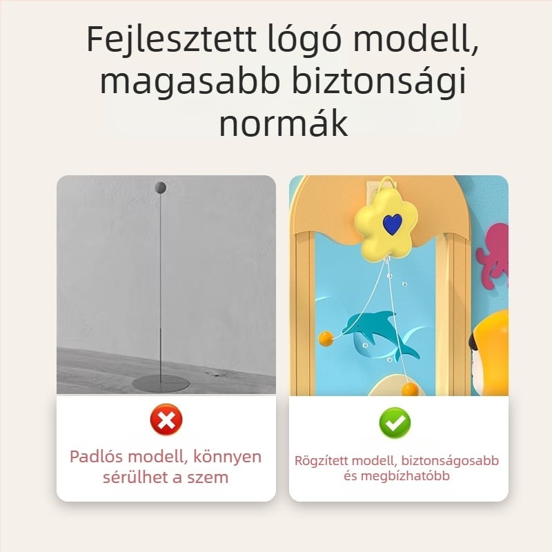 asztalitenisz-edző – lógó virágos dizájn, ABS-konstrukció, márka Boxing Shun, beltéri használatra, nyomtatott logó