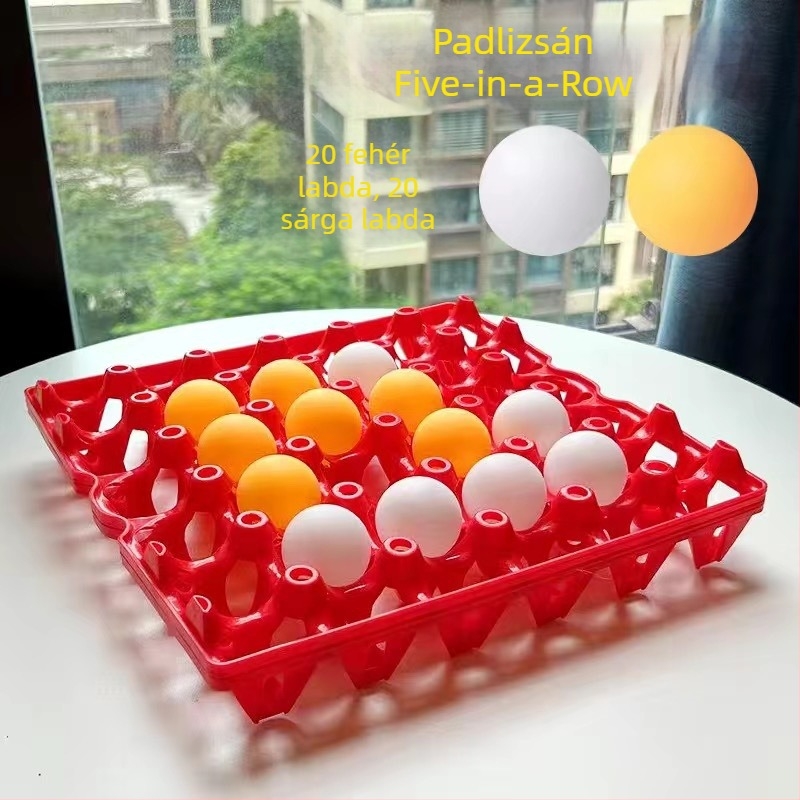 Műanyag belső játék családi játékhoz: asztalitenisz, Gomoku és Tic-Tac-Toe, 4–14 éveseknek