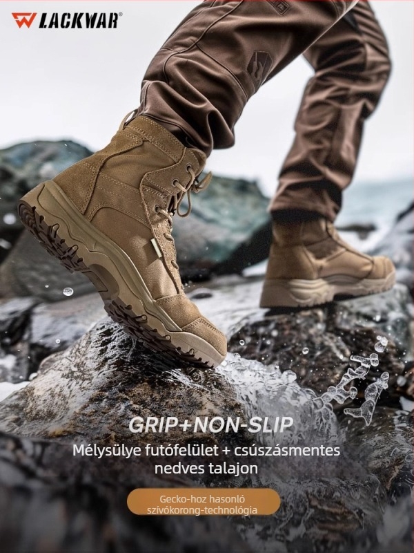 Lackwar Storm Desert Thin Outdoor Tactical Boots – Túrázáshoz és harci edzéshez, Poliészter, Felnőttek, Uniszex