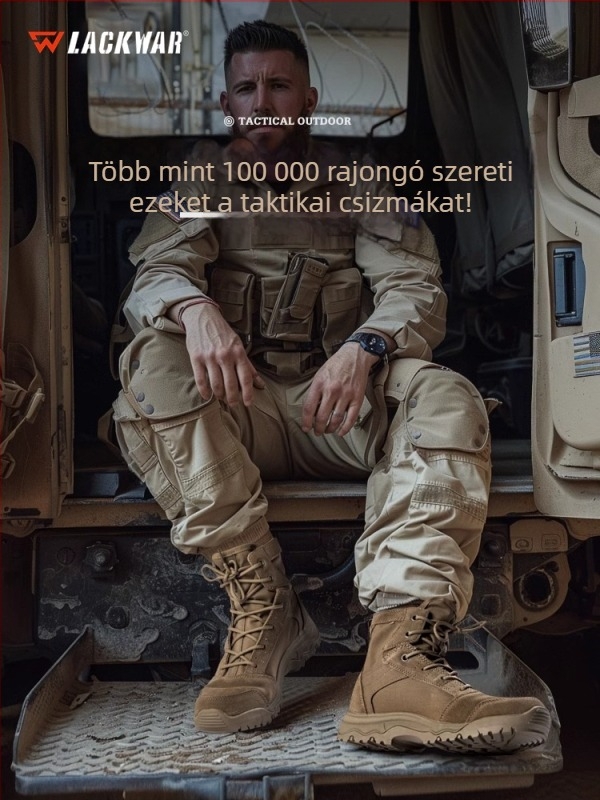 Lackwar Storm Desert Thin Outdoor Tactical Boots – Túrázáshoz és harci edzéshez, Poliészter, Felnőttek, Uniszex