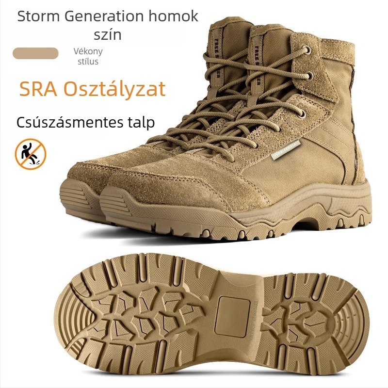 Lackwar Storm Desert Thin Outdoor Tactical Boots – Túrázáshoz és harci edzéshez, Poliészter, Felnőttek, Uniszex