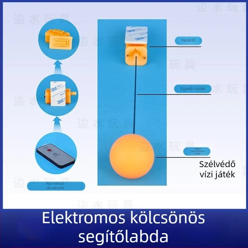 Távirányítós elektromos asztalitenisz labda, állítható keménységgel és rugalmassággal, gyors/lassú üzemmóddal és magas frekvenciával.
