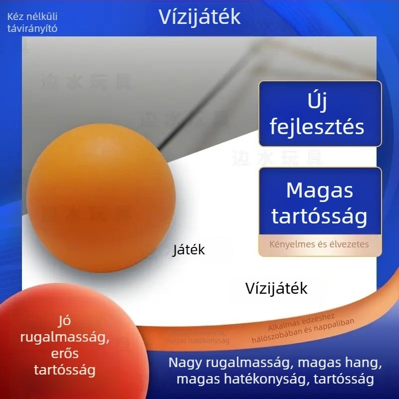 Távirányítós elektromos asztalitenisz labda, állítható keménységgel és rugalmassággal, gyors/lassú üzemmóddal és magas frekvenciával.