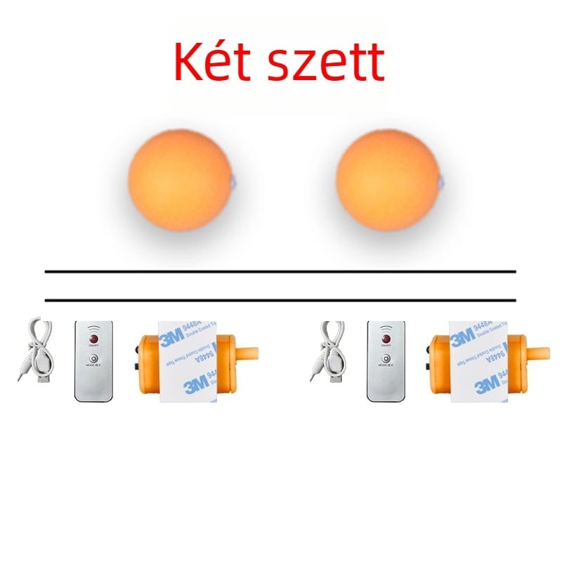 Távirányítós elektromos asztalitenisz labda, állítható keménységgel és rugalmassággal, gyors/lassú üzemmóddal és magas frekvenciával.
