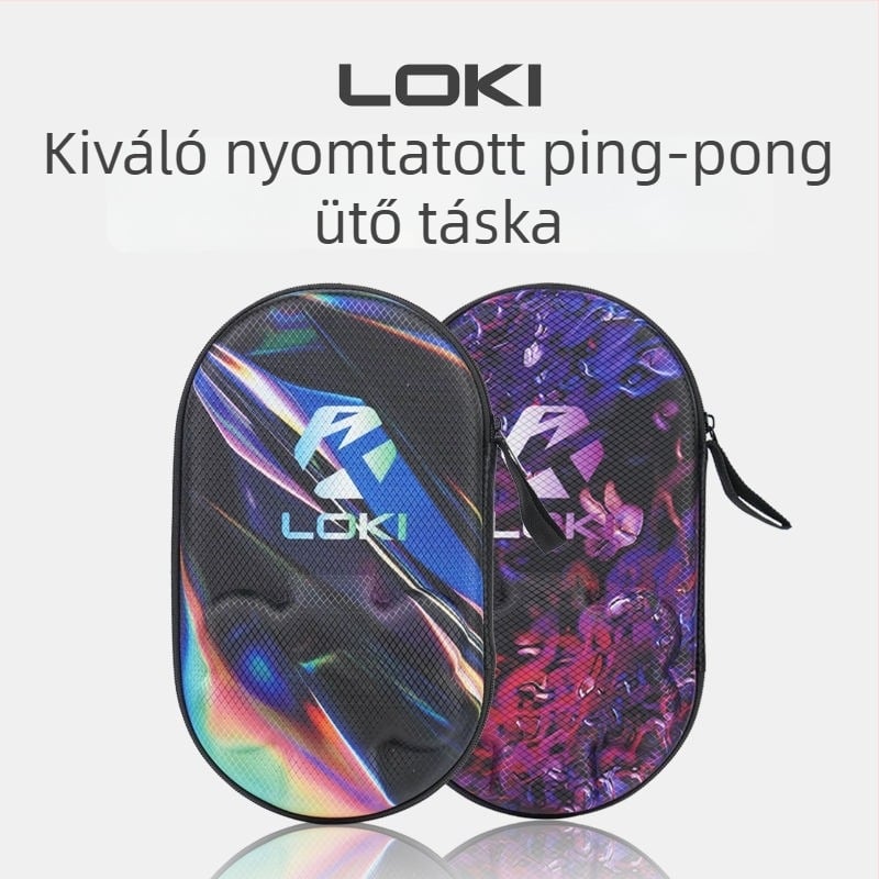 Négy ütőre tervezett asztalitenisz táska, EVA Oxford anyagból, személyre szabható logóval, LOKI Thor márka