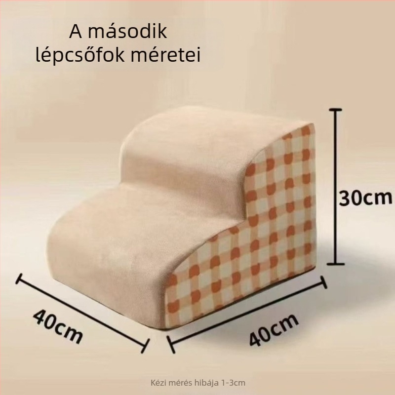 Ágy mellé lépcsők háziállatoknak, kistestű kutyáknak és macskáknak, mosható és összecsukható
