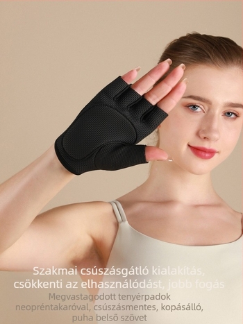 Félujjas sportkesztyű, nylon tenyérrel – felnőtteknek, védelem kültéri edzéshez, kerékpározáshoz és hegymászáshoz