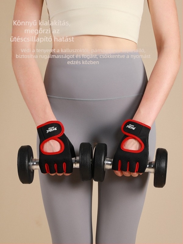 Félujjas sportkesztyű, nylon tenyérrel – felnőtteknek, védelem kültéri edzéshez, kerékpározáshoz és hegymászáshoz