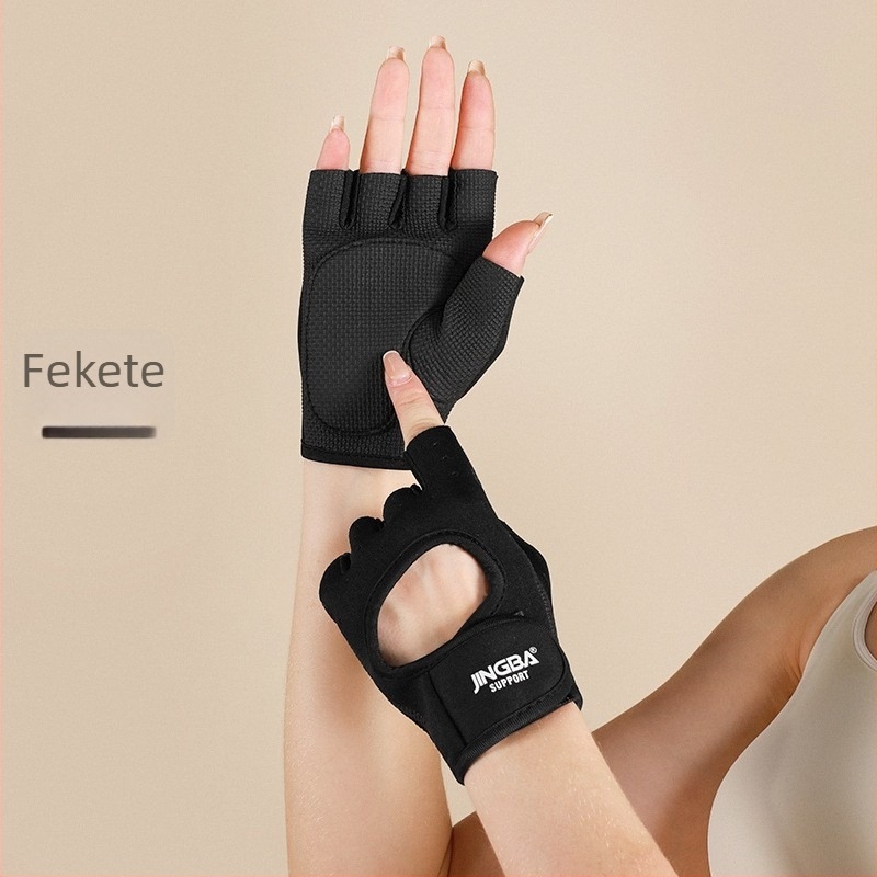 Félujjas sportkesztyű, nylon tenyérrel – felnőtteknek, védelem kültéri edzéshez, kerékpározáshoz és hegymászáshoz
