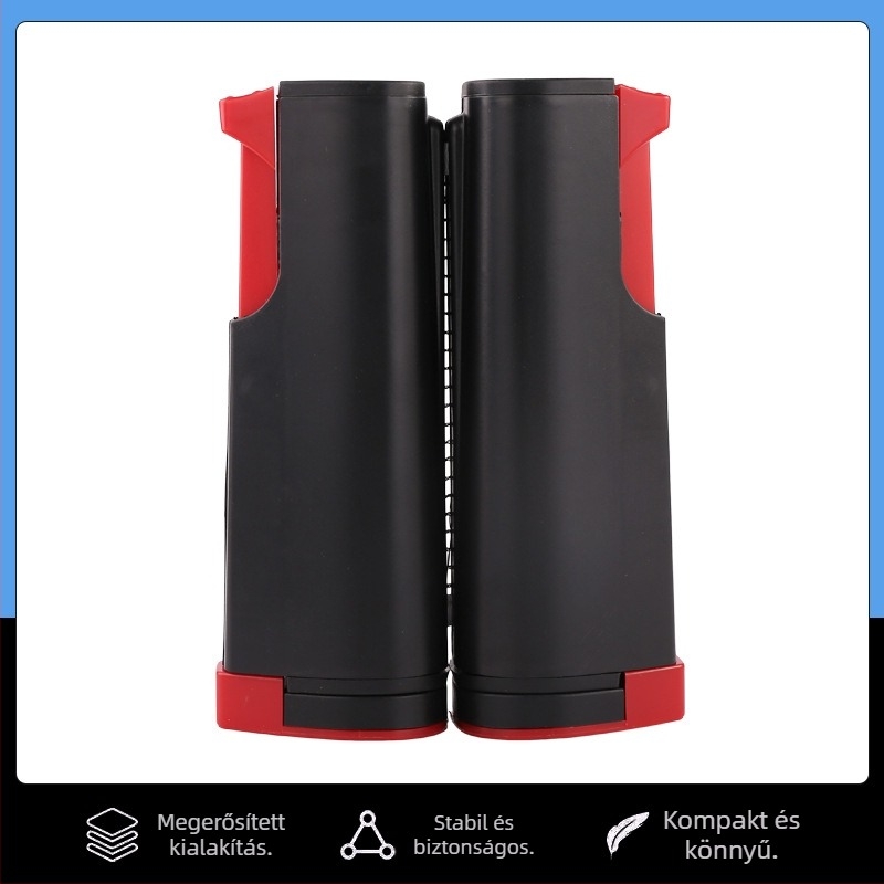 Hordozható asztalitenisz hálókeret, univerzális, PVC/ABS anyagból, 190 cm-es teleszkópos hossz, 5 cm-es rögzítési nyílás