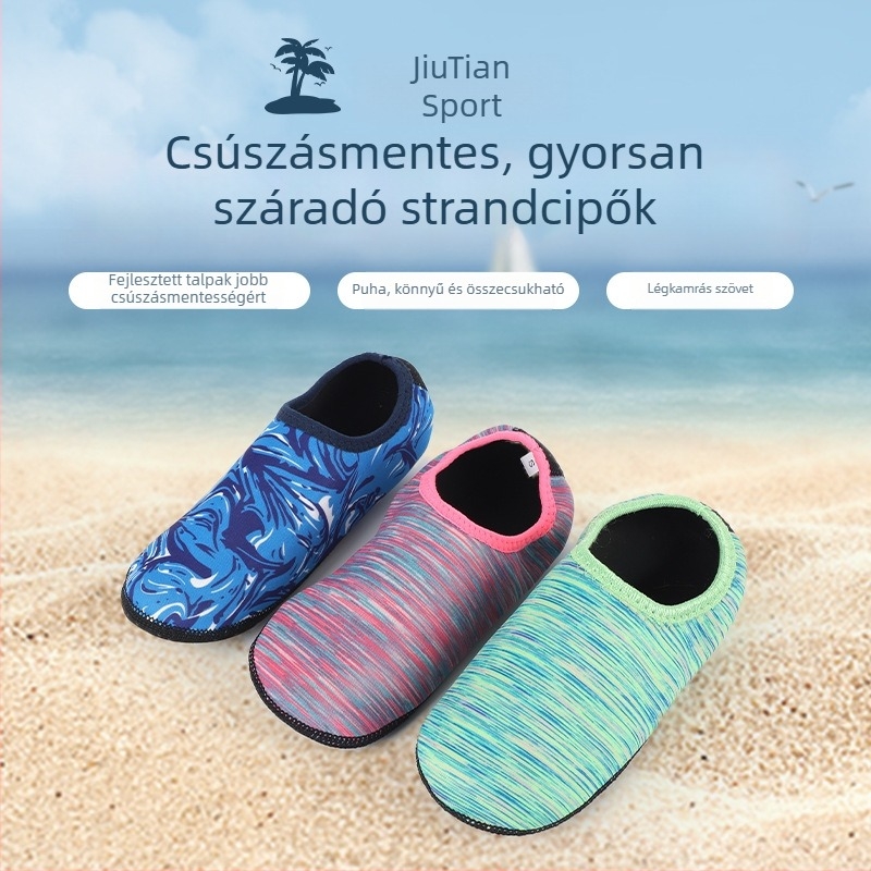 Uniszex Lycra vízi cipő snorkelzéshez - csúszásmentes talp, gyors száradás, puha talp
