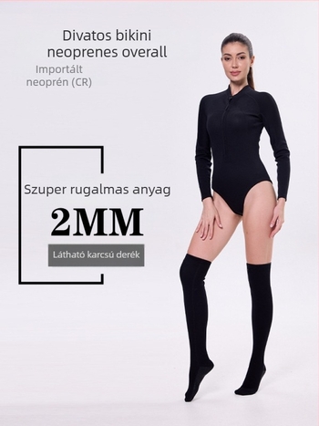 2 mm női egyrészes neoprén búvárruha snorkel- és merüléshez – melegen tart és UV védelem