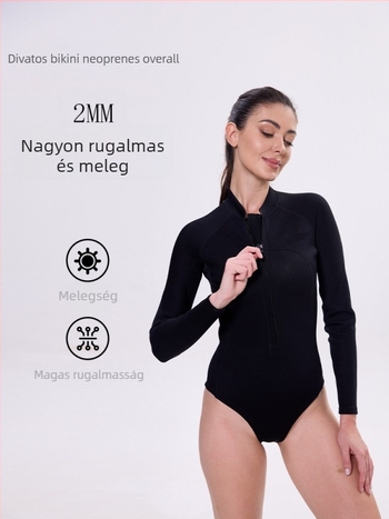 2 mm női egyrészes neoprén búvárruha snorkel- és merüléshez – melegen tart és UV védelem