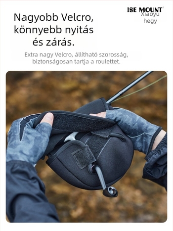 Spinning orsó védőtok, vízálló, megerősített testtel, Velcro rúdfedővel