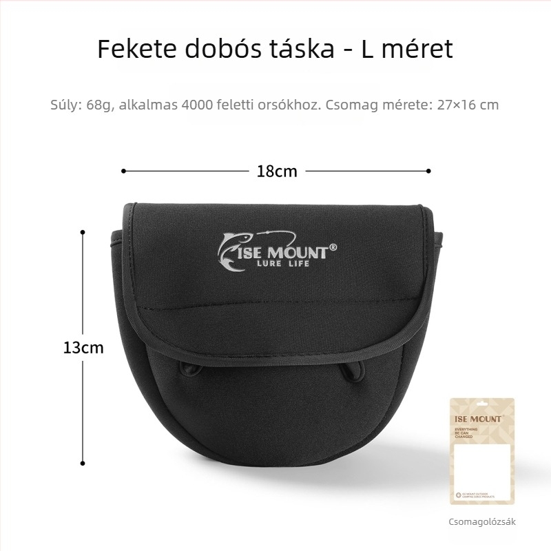 Spinning orsó védőtok, vízálló, megerősített testtel, Velcro rúdfedővel