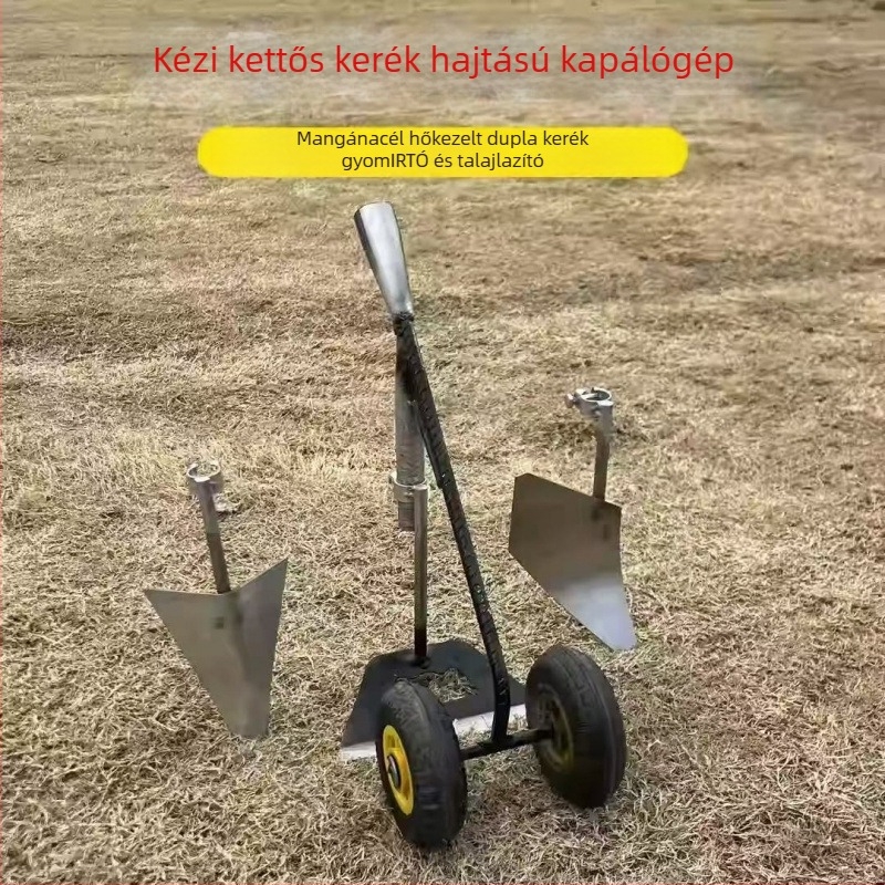 Három az egyben: kétkerekű motoros talajlazító ásó, árkoló és rekultivációs kapa; anyag: sárgaréz + elektromos fehér acél; ezüstbe illesztett feldolgozás; ezüst tisztasága 98%; megjelenés 2022 tél