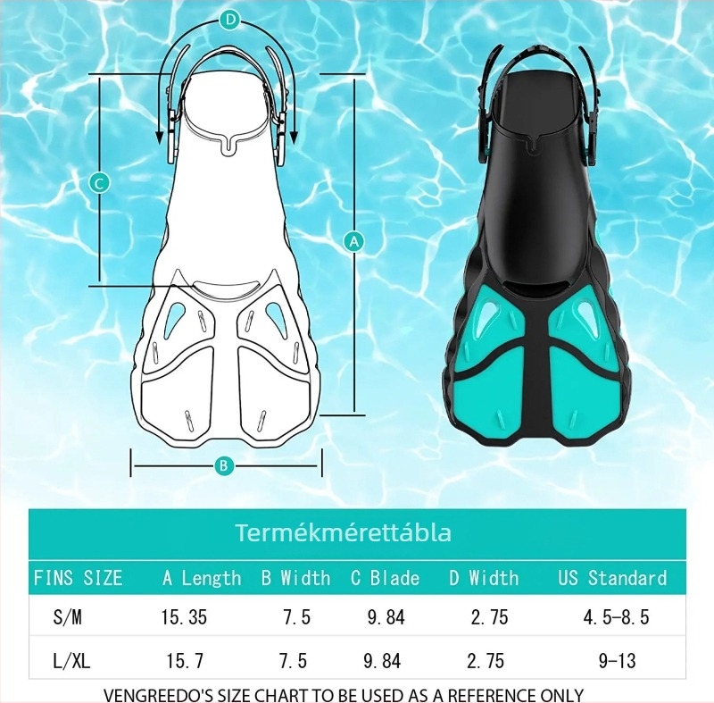 Gyerekeknek szóló PP-anyagú búvárúszók, snorkelzéshez és úszáshoz