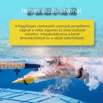 Úszó edzéshez kézlapátok a szabadstílushoz, csúszásmentes csukló- és tenyérvédőkkel, felnőtteknek és gyerekeknek