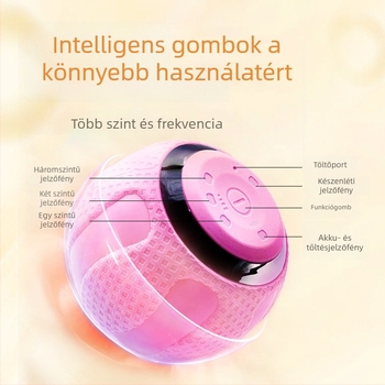 Szilikonból készült jóga golyó vibráló fascia masszázzsal izmoknak és talpaknak, négyfokozatú állítható, 330 g