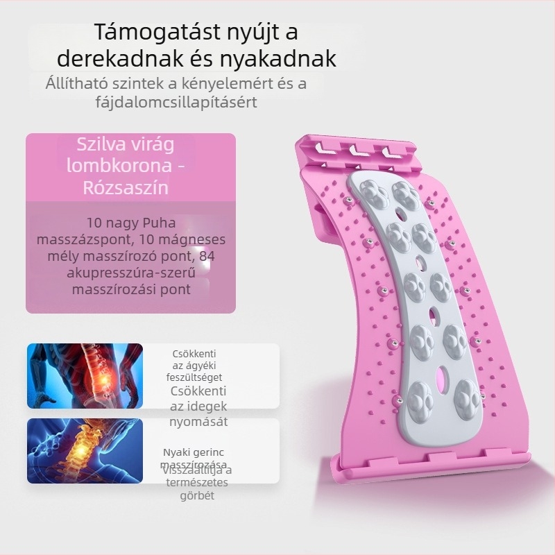 Nyújtóöv mágneses deréktáji húzással – lumbális támogatás, gerinc igazítás és hátmasszázs