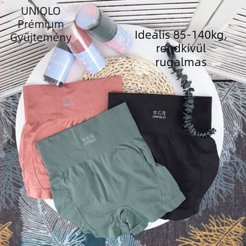 Női varrás nélküli, magas derekú jóga rövidnadrág, hastámasz, rugalmas nylon anyag