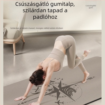 Új, 3. generációs PU jóga matrac kókuszhéjával, színes gumis csúszásmentes edzésmat