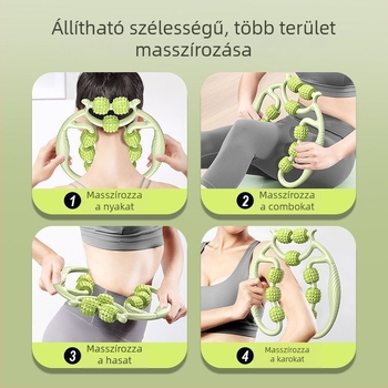 Női jógaeszközök készlete – habhenger, lábellenállás-gumi, otthoni masszázs-fitnesz berendezés