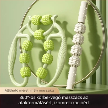 Női jógaeszközök készlete – habhenger, lábellenállás-gumi, otthoni masszázs-fitnesz berendezés