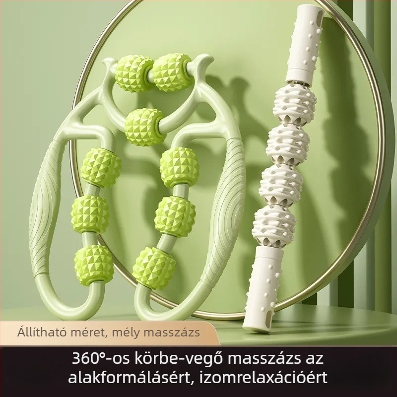 Női jógaeszközök készlete – habhenger, lábellenállás-gumi, otthoni masszázs-fitnesz berendezés