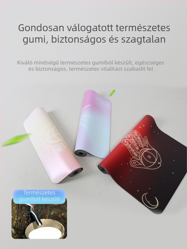 Több színű gumírozott jóga matrac PU+gumival, ütéscsillapító, irodai és hálószobai használatra – prémium minőség