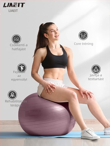 LMEIT Jóga Labda - PVC Felfújható, Testreszabható Fitnesz Egyensúly Labda (Súly 1.0–1.4 kg)