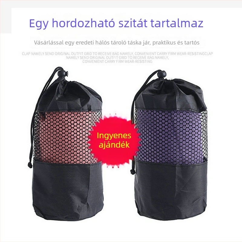 Jóga matrac törölköző szatén virág anyagból, csúszásmentes, izzadságot felszívó, gépi mosás, vékony és hordozható