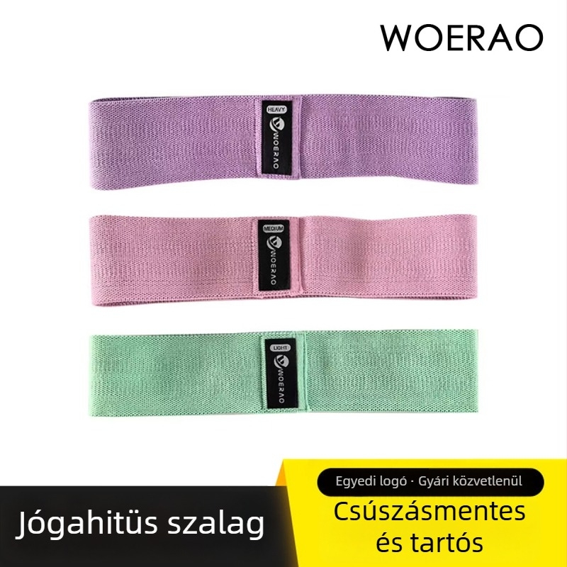 WOERAO Jóga és Pilates rugalmas ellenállás szalag – csúszásmentes, anyag: poliészter-latex