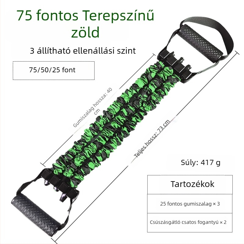 Mellkas kitágító gumiszalagokkal a mell- és hasizmok edzésére