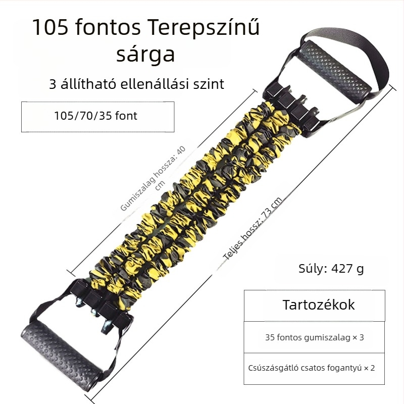Mellkas kitágító gumiszalagokkal a mell- és hasizmok edzésére