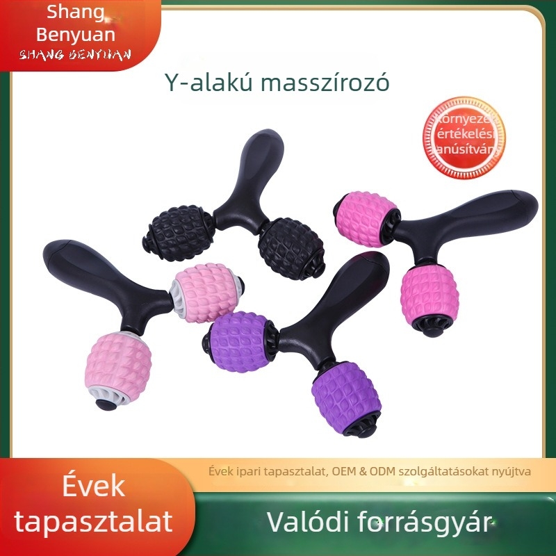 Y‑alakú masszázs rúd az izomlazításra, teljes test masszázs, habhenger jóga és fitness célokra