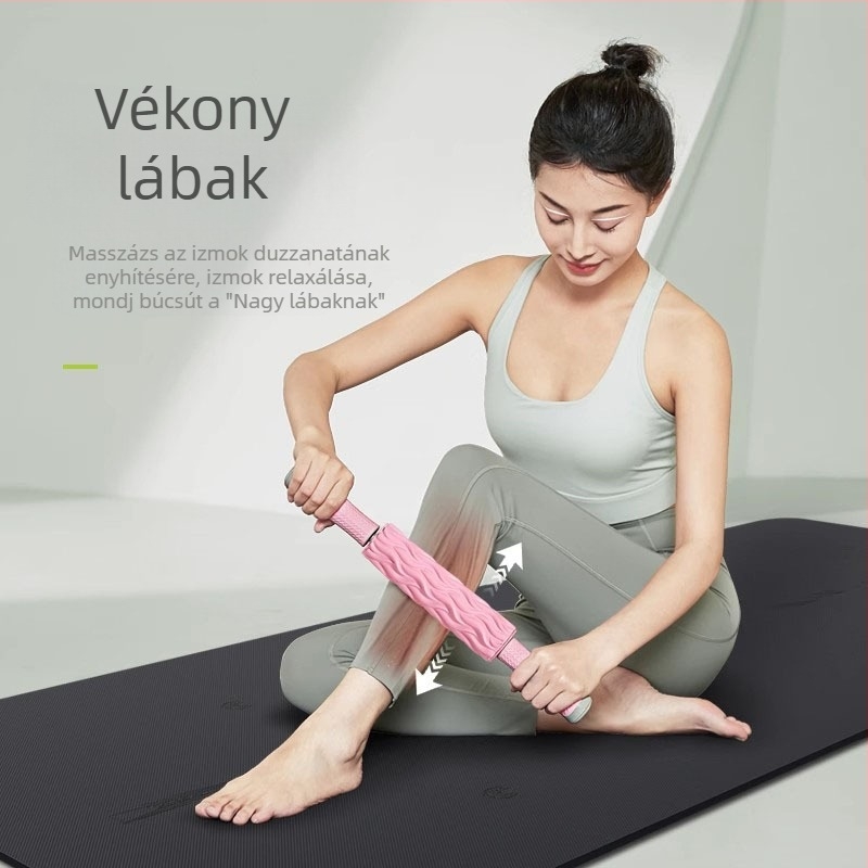 Habhenger izomok ellazítására, algás mintázatú masszázs rúd, EVA anyag, modell FY221, jóga- és fitnesz eszköz