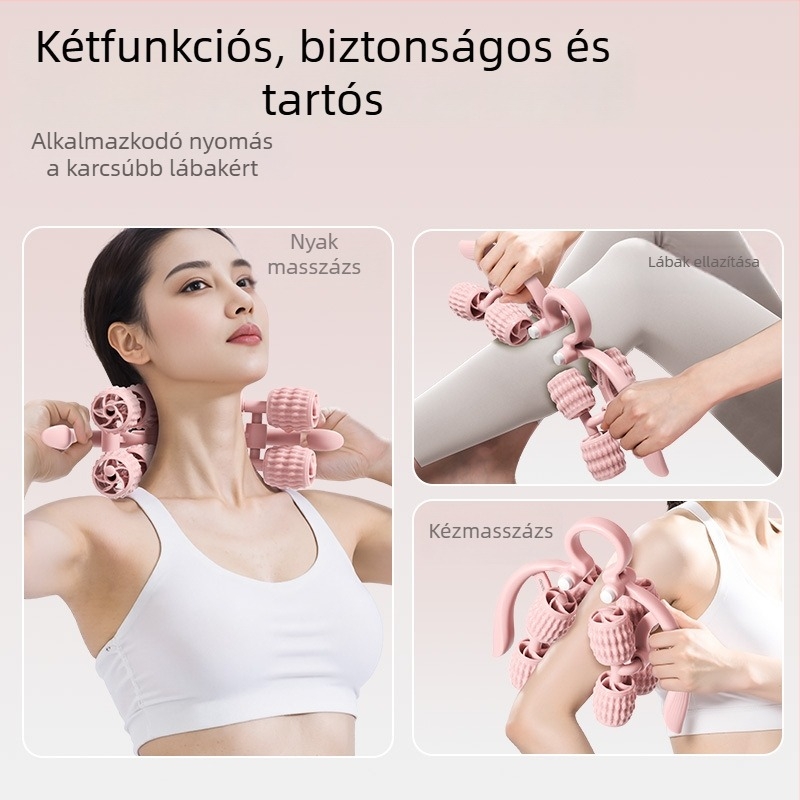 Gyűrű alakú masszírozó görgő az izmok ellazítására, eszköz lábjóga és fitneszhez