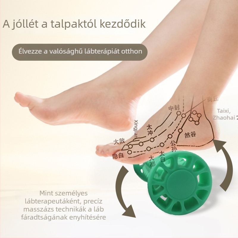 Talpmasszázs görgő - plantar fascia görgő, talpizmok ellazítása, harántboltozat edző, jóga talpmasszázs