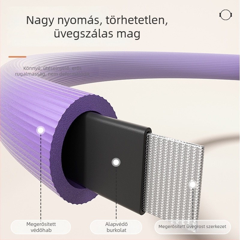 SND Pilates kör lábizmok ellenállásáért, támasz a csípőhöz és jóga kerék — üvegszál/TPE/NBR és PP védőburkolattal