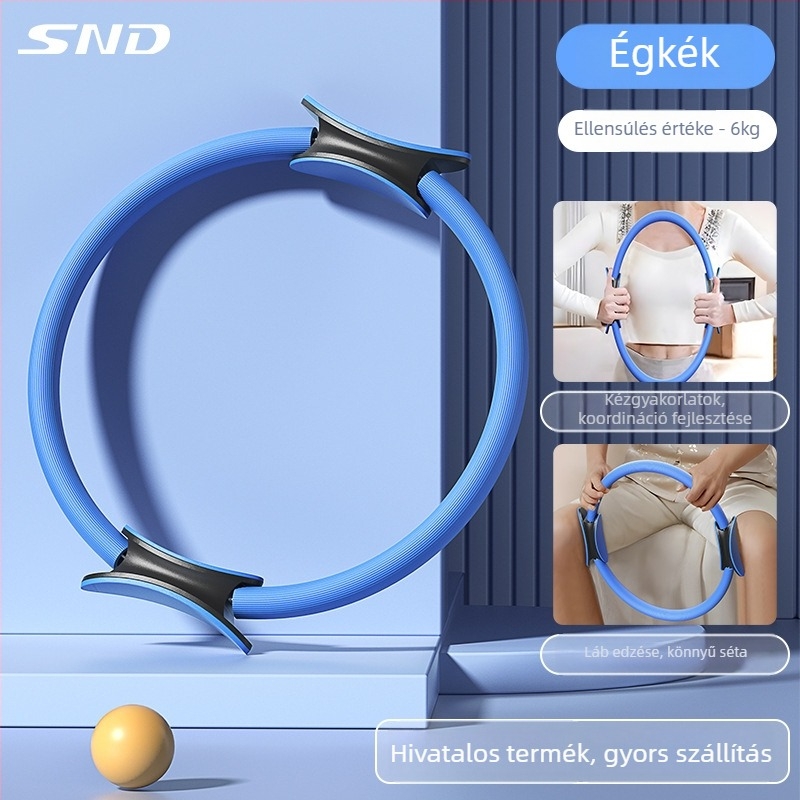 SND Pilates kör lábizmok ellenállásáért, támasz a csípőhöz és jóga kerék — üvegszál/TPE/NBR és PP védőburkolattal